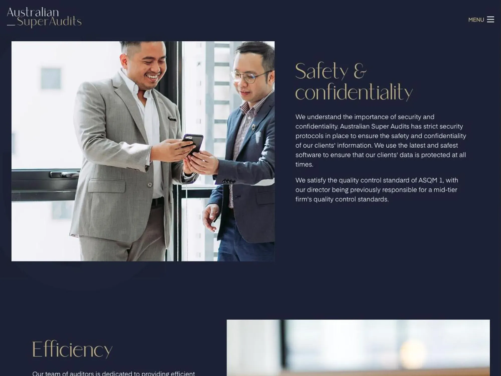 Another page from the Aus Super Audits site