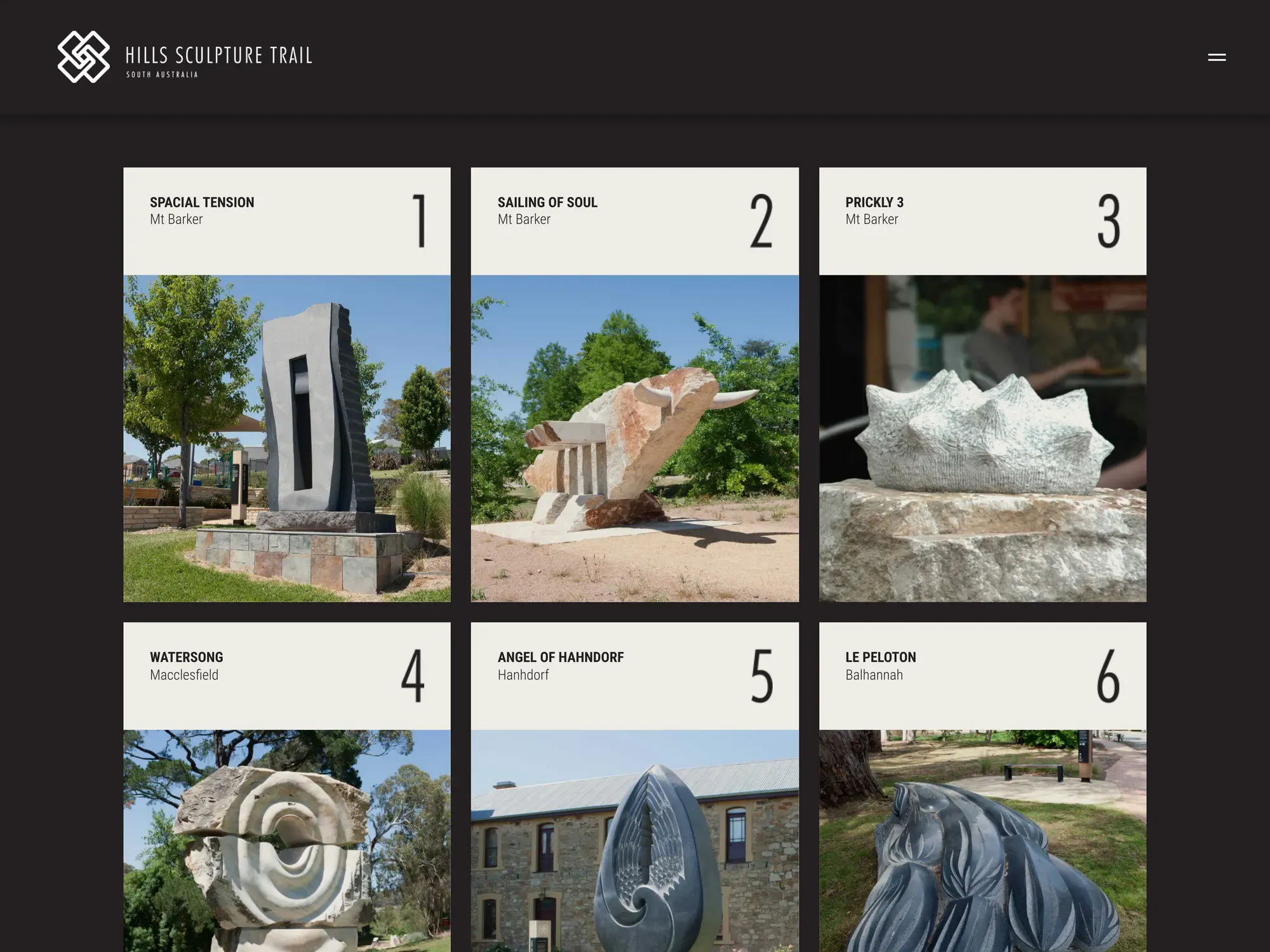 Another page from the Hills Sculpture Trail site