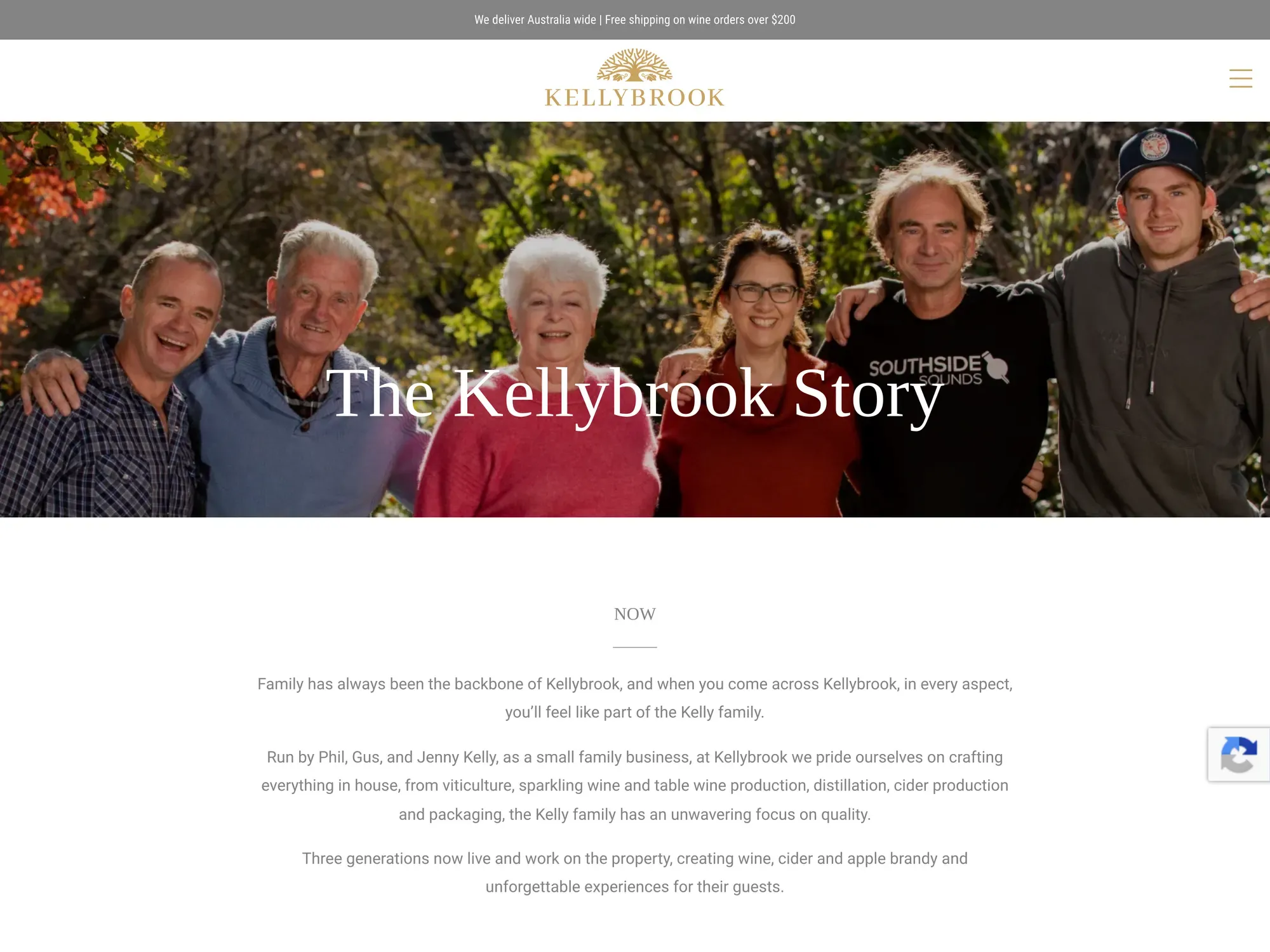 Another page from the Kellybrook Winery site