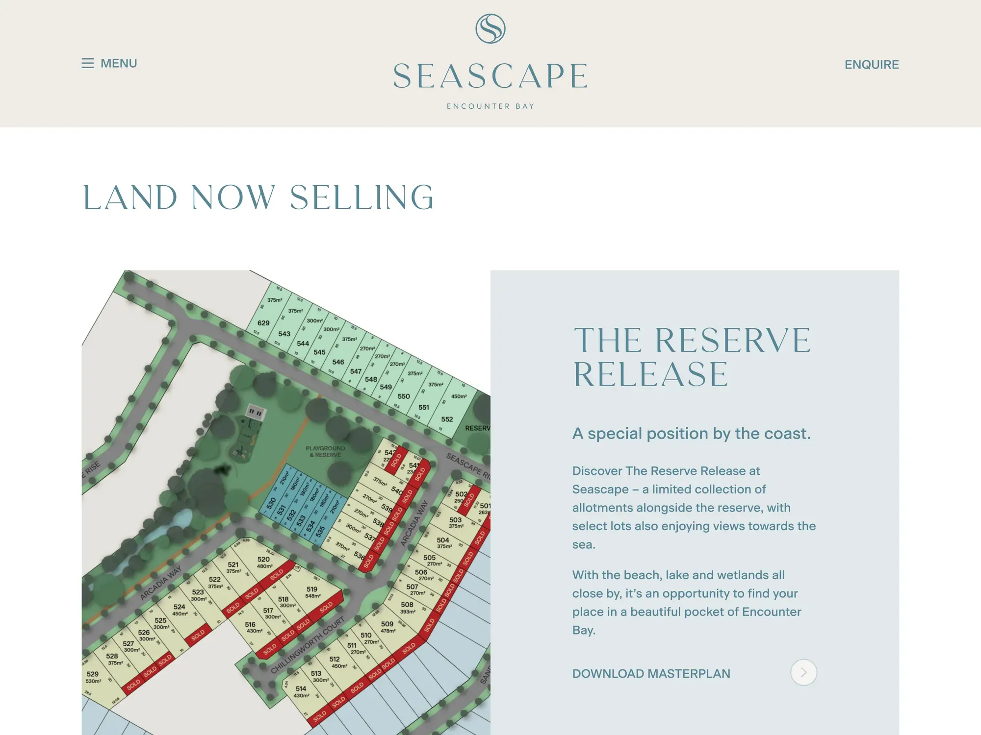 Another page from the My Seascape site
