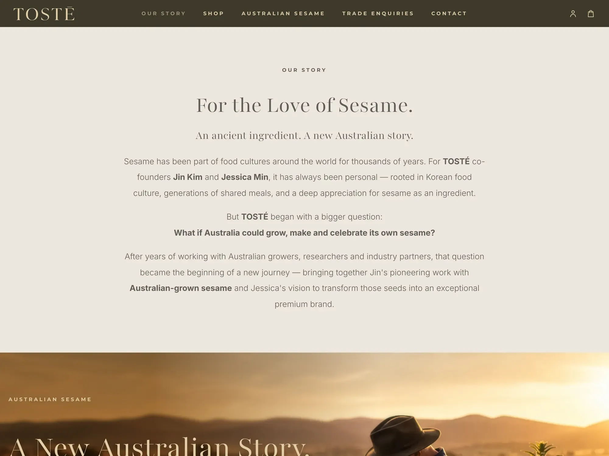 Another page from the TOSTÉ site