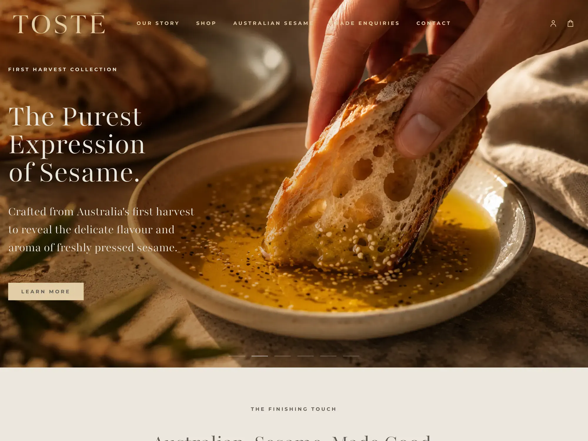 The TOSTÉ homepage