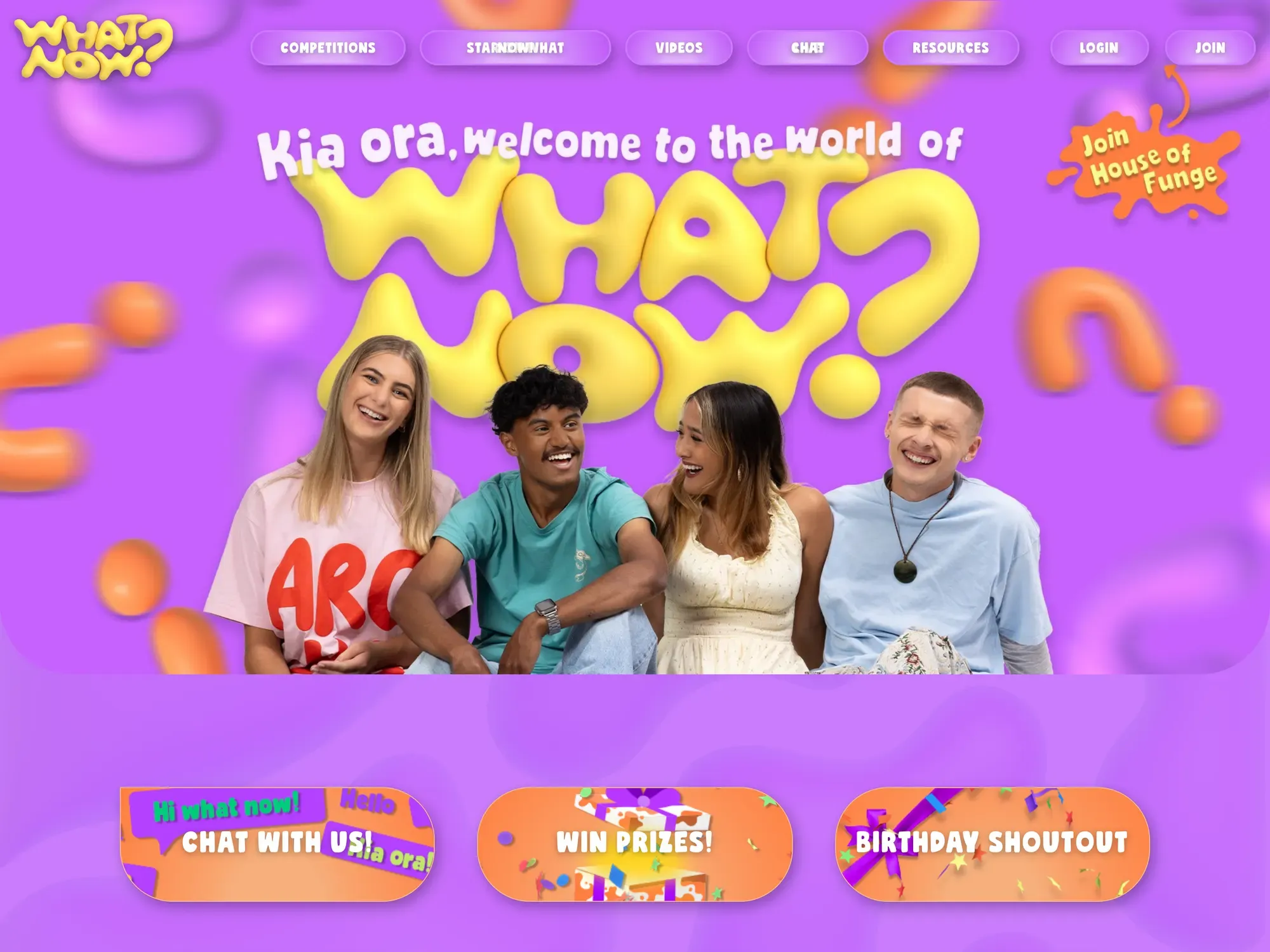 The What Now homepage